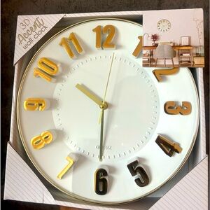 Gold wall clock/ wall decor